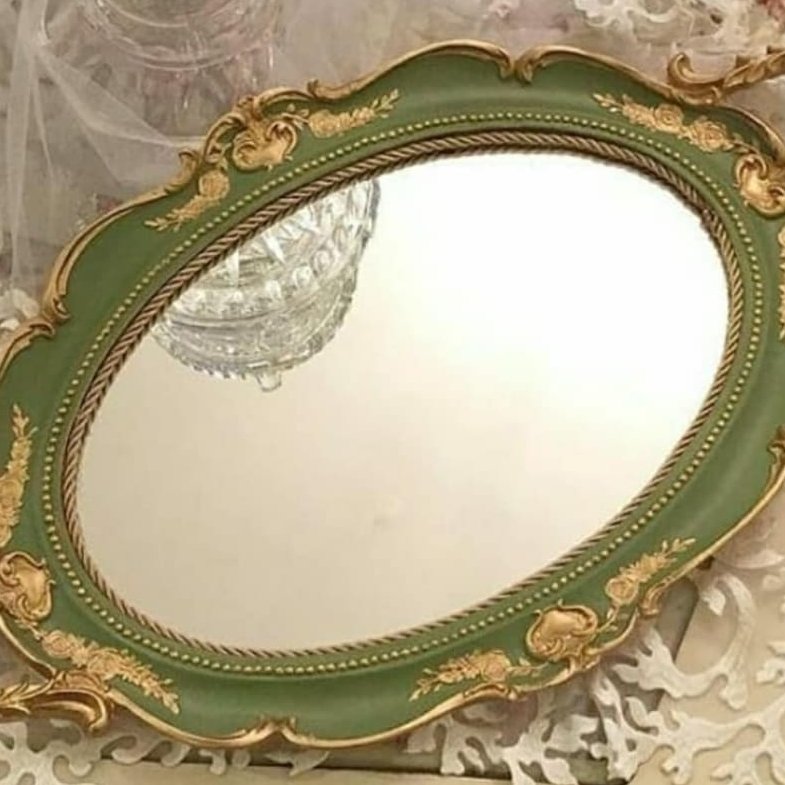سینی پلی استر اینه ای رنگ پتینه