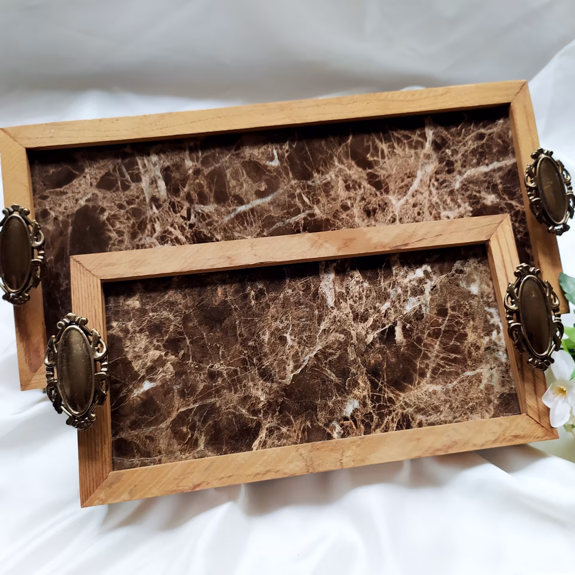 سینی چوبی قهوه خوری