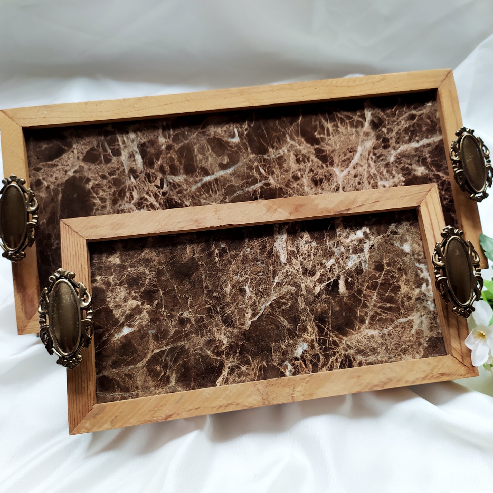 سینی چوبی قهوه خوری