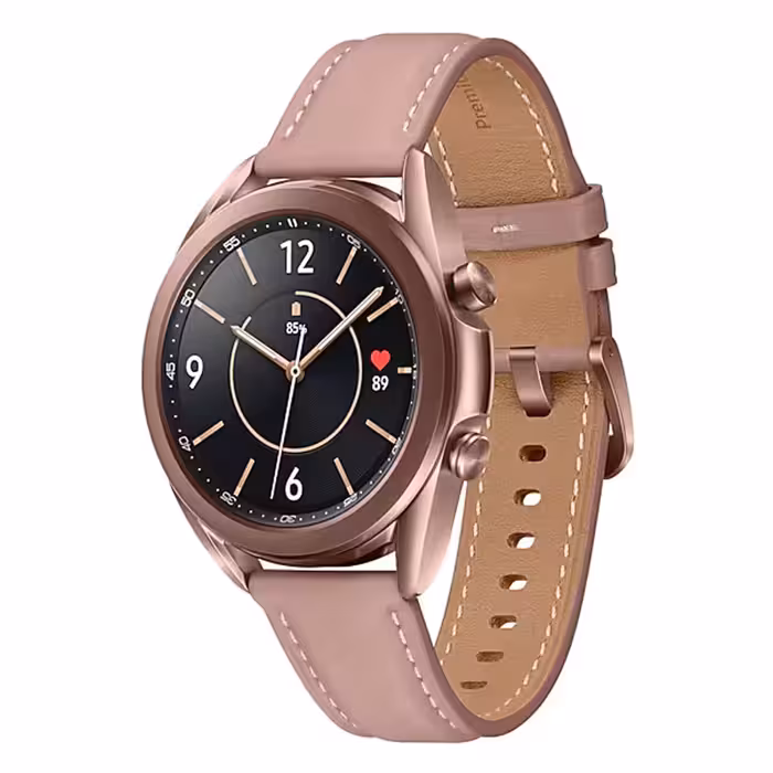 ساعت هوشمند سامسونگ مدل Galaxy Watch3 SM-R850 41mm بند چرمی