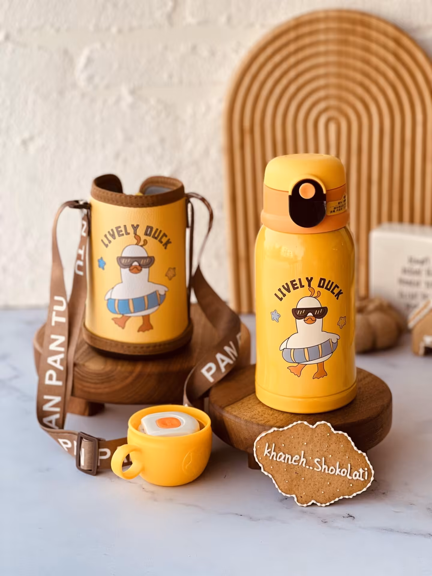 فلاسک کودک دو درب دماسنج دار کاور دار 500 میل