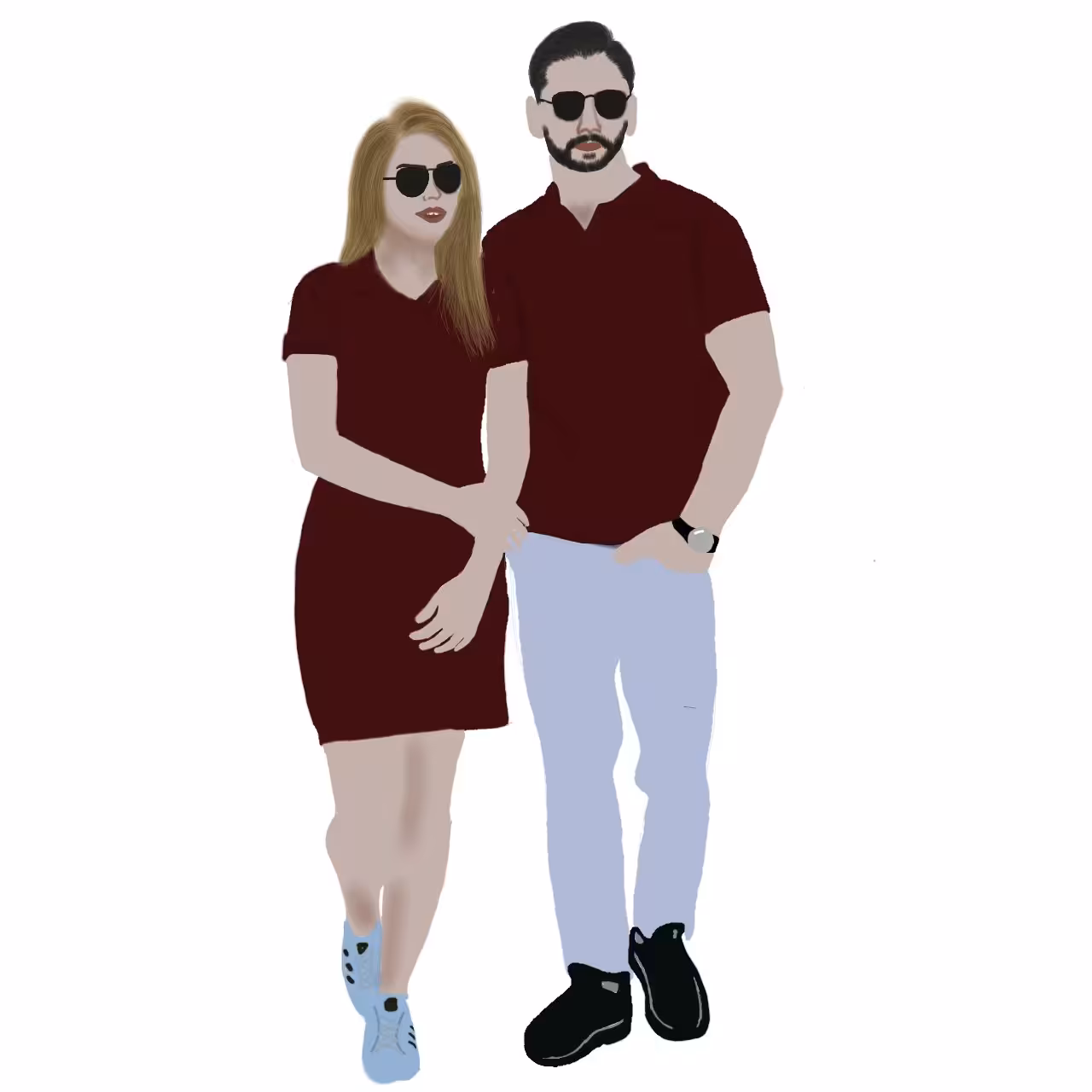 نقاشی مینمال زوج