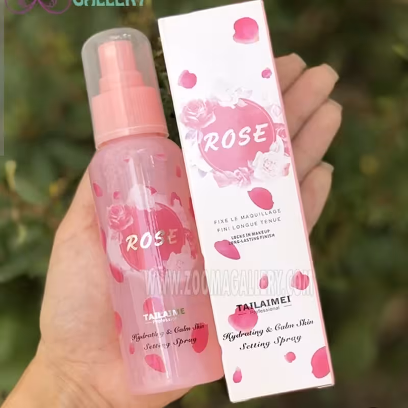 اسپری فیکس  تثبیت کننده آرایش ضد آب ماندگاری72ساعت آبرسان قوی ضد لک و آکنه و جوش مقاوم سرما و گرما و کلاژن ساز