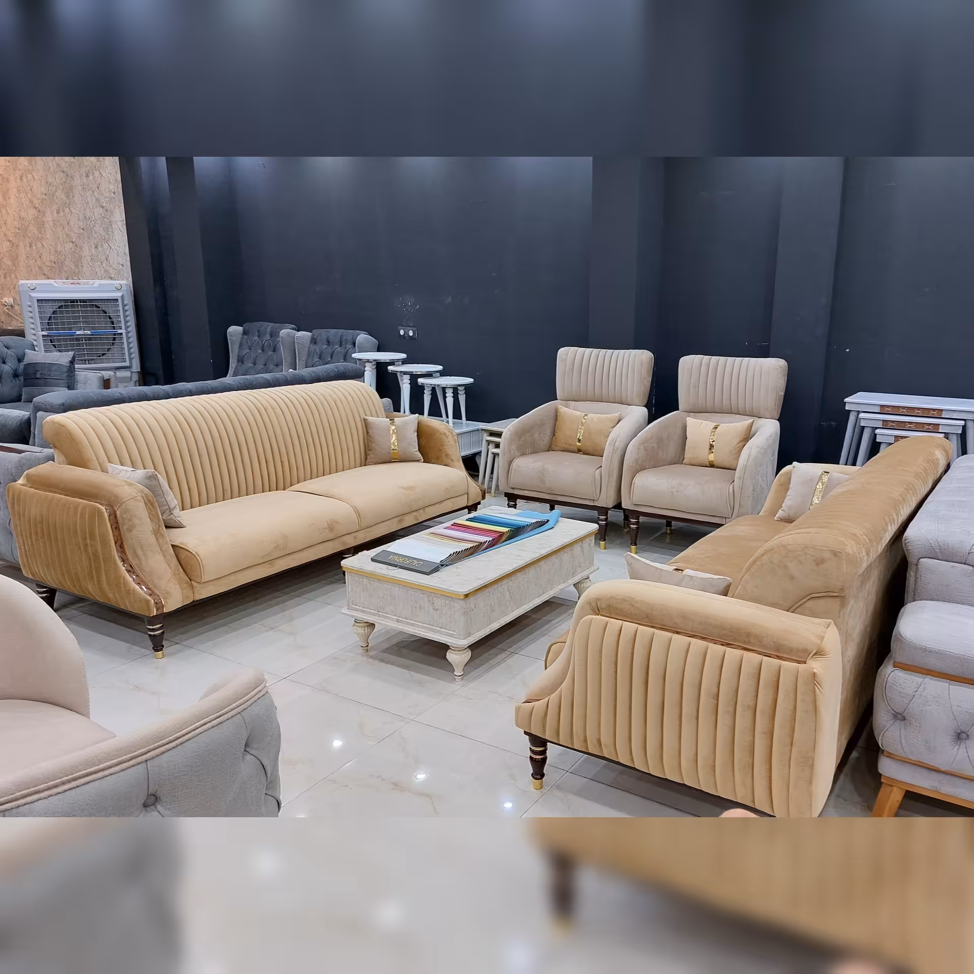 مبل راحتی سزار(خیاری) ست هشت نفره (ارسال با باربری و پس کرایه)