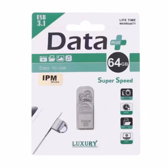 فلش مموری دیتا پلاس مدل LUXURY USB3.1 ظرفیت 64 گیگابایت