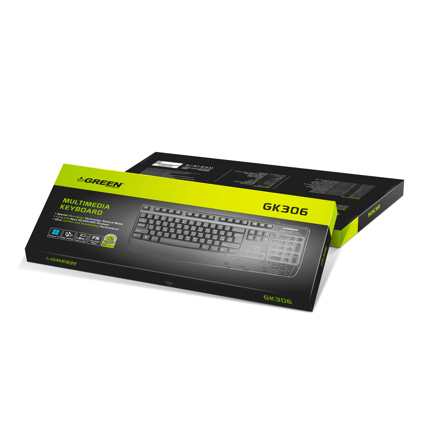 کیبورد Green مدل GK306Green GK-306 Keyboard