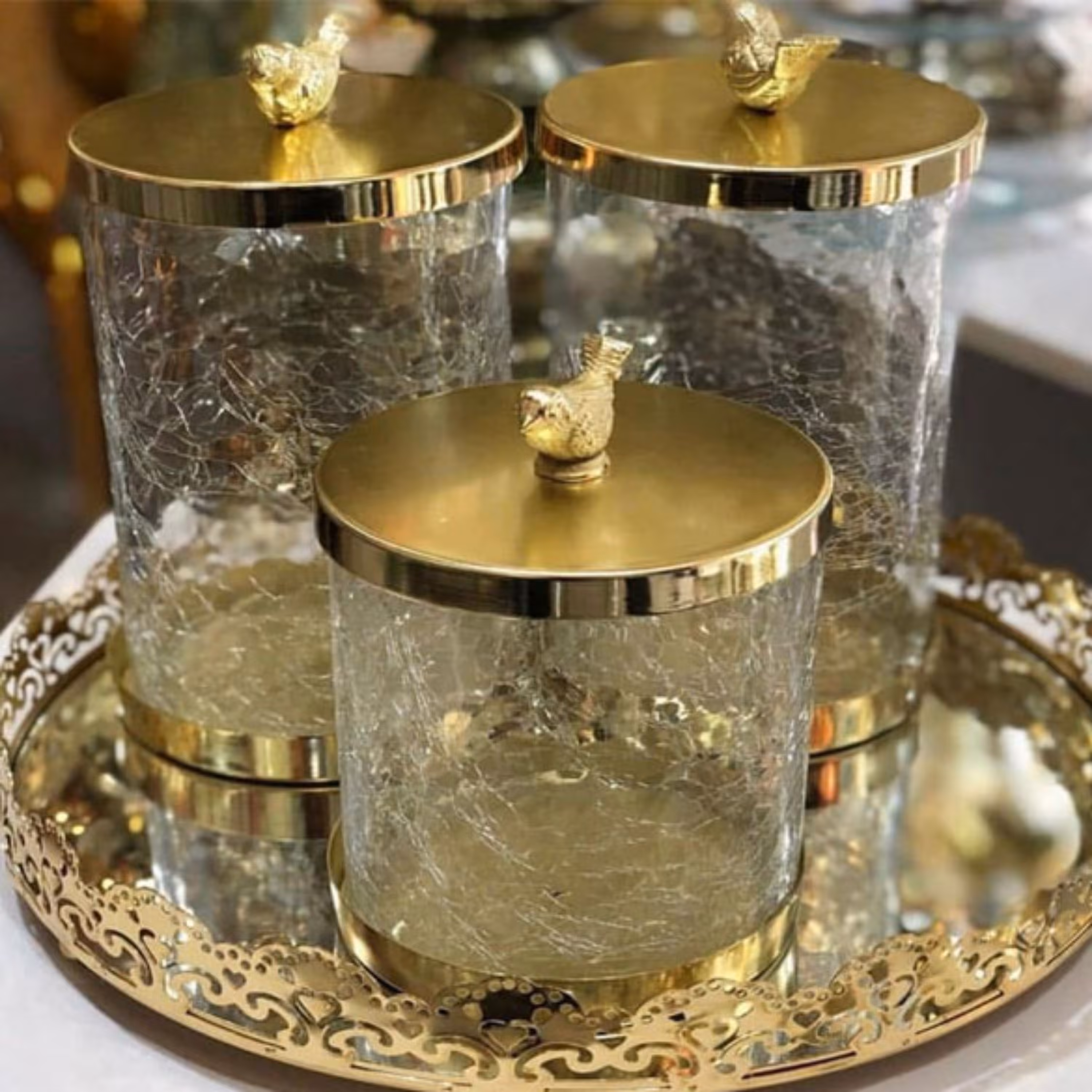 کندی باکس 3تایی شیشه مدل ترکی