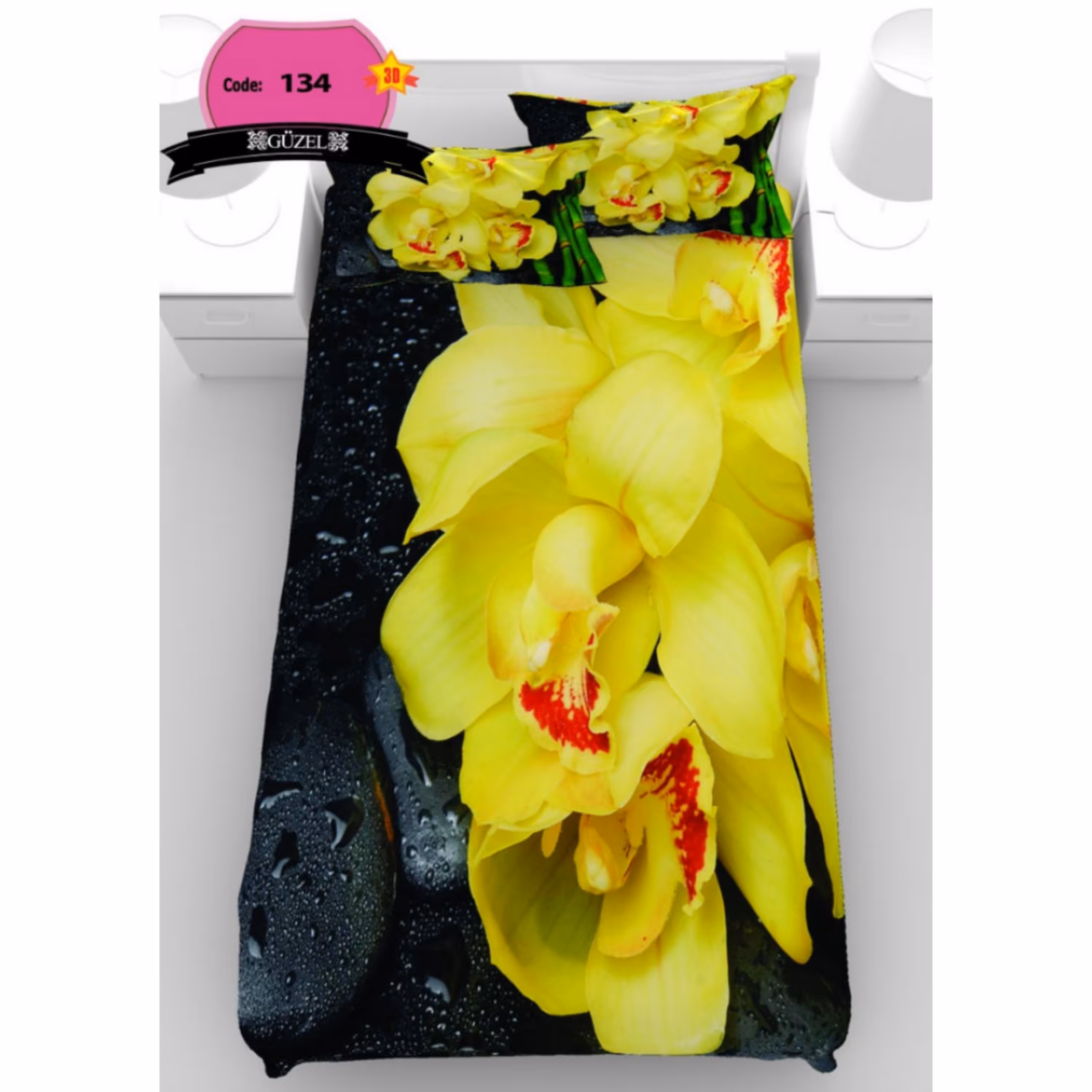 روتختی تک نفره سه بعدی برند گوزل -5 تکه -کد134