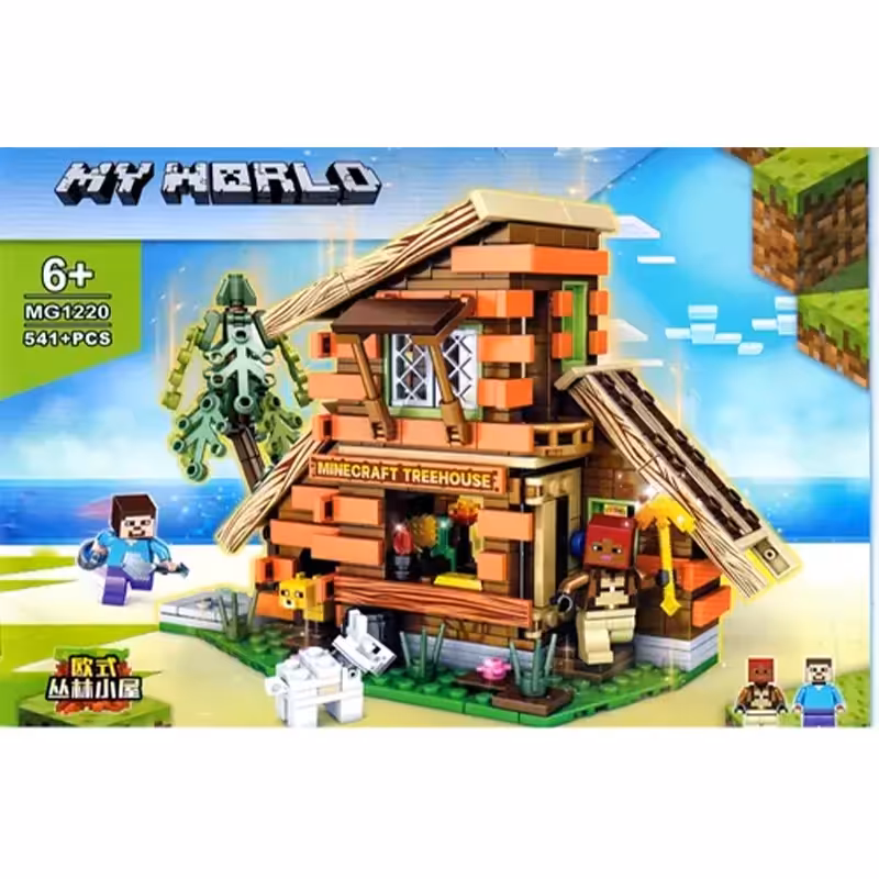 اسباب بازی لگو ماینکرافت 541 تکه مدل کلبه درختی  کد MG1220