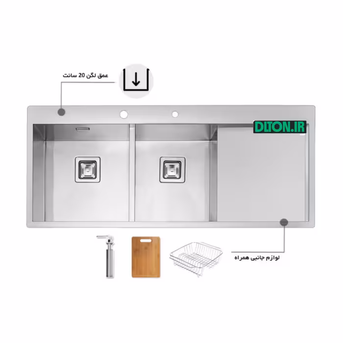 سینک پرنیان استیل مدل  PS 4230 توکار