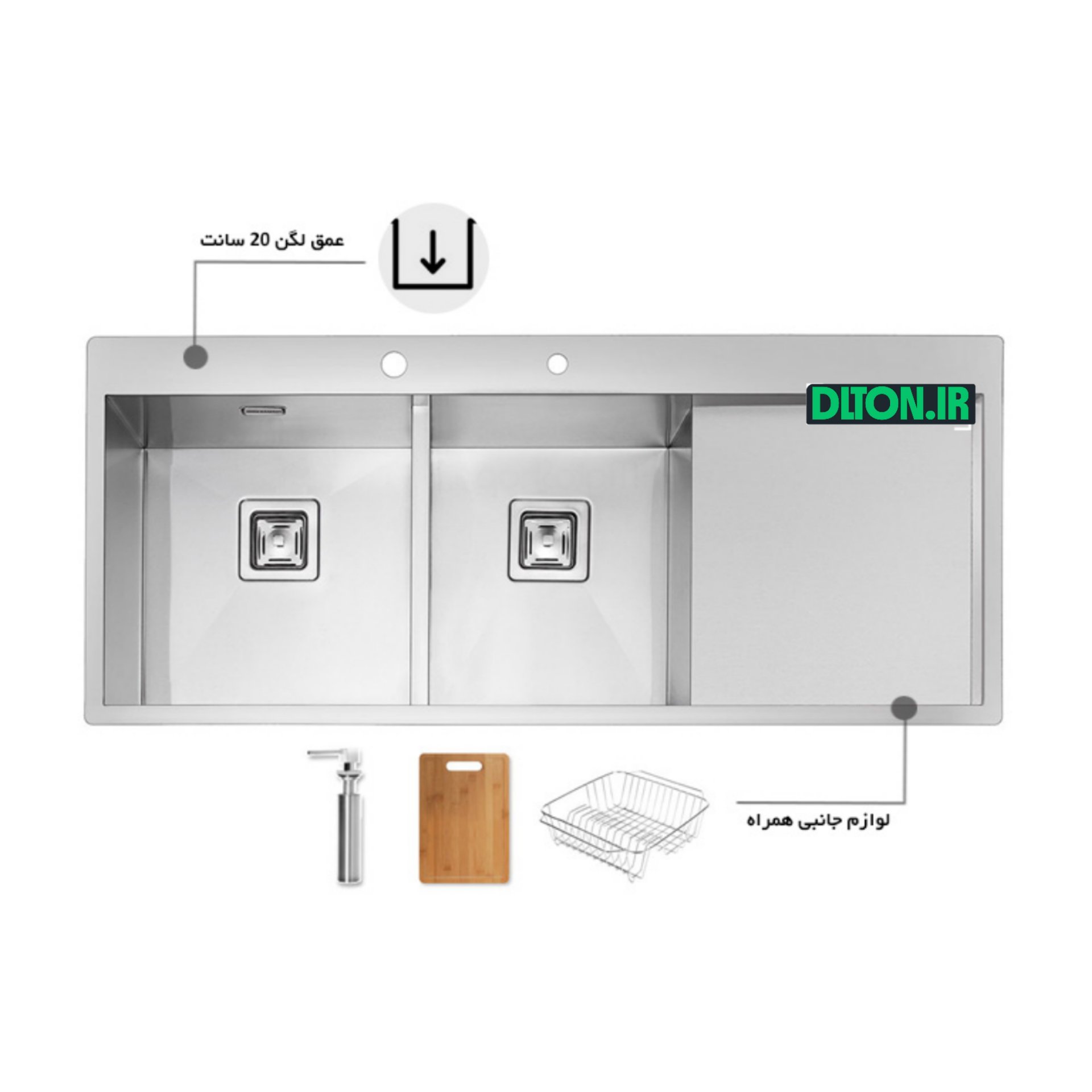 سینک پرنیان استیل مدل  PS 4230 توکار