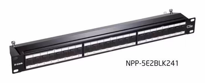 پچ پنل 24 پورت دی لینک Cat5e STP | شبکه ارغوان 021-41902