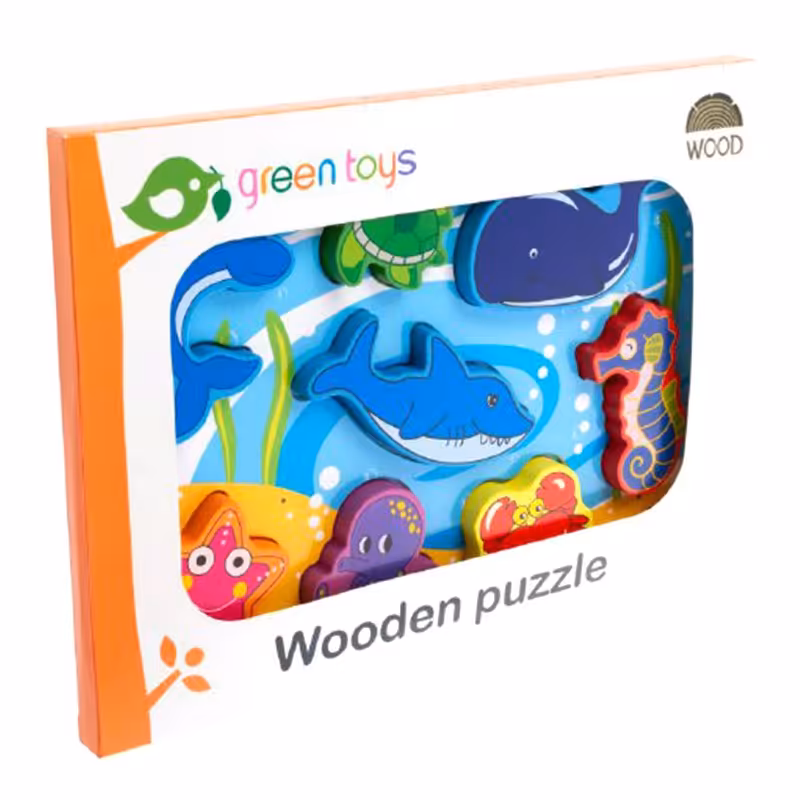 پازل چوبی جاگذاری حیوانات دریایی کد 1004