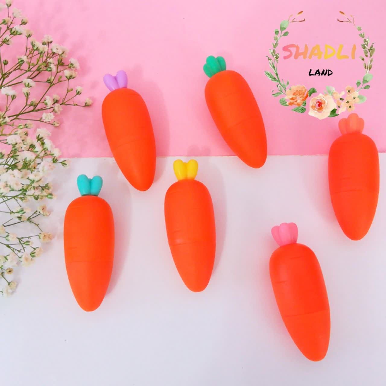 هایلایتر ماژیک فسفری طرح هویج 6 رنگ فسفری زیبا