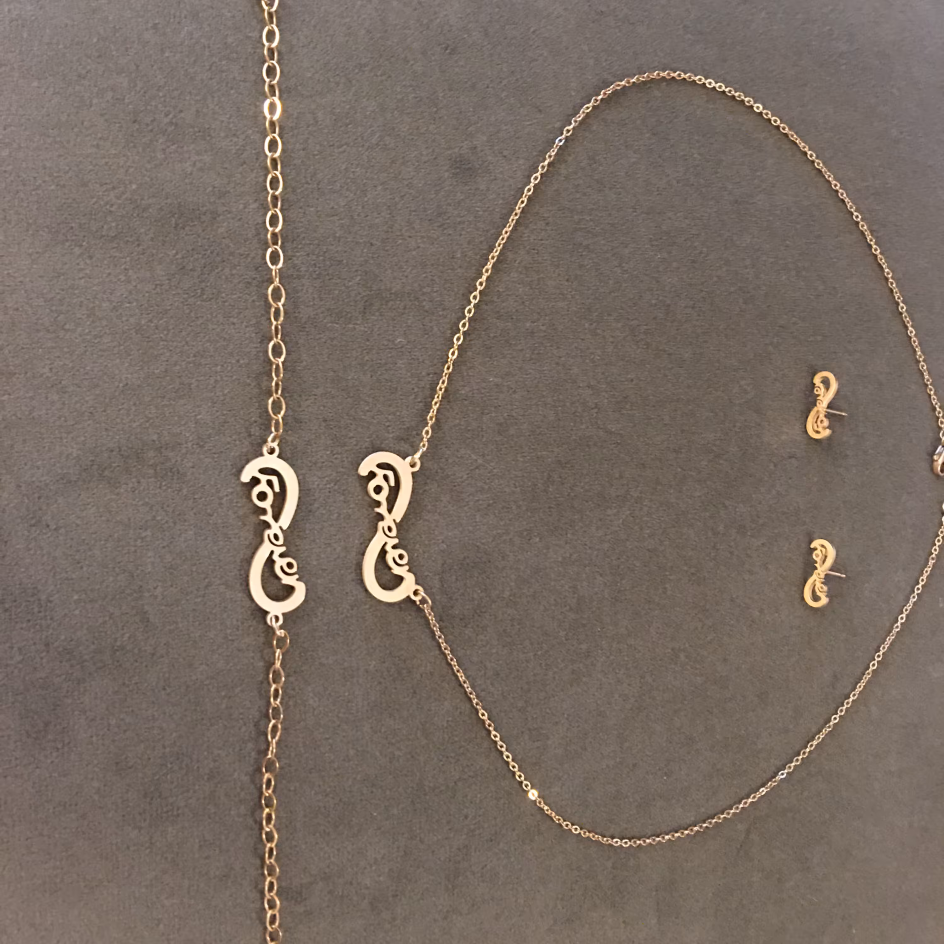 ست  3 تکه استنسل استیل طرح  forever بینهایت 