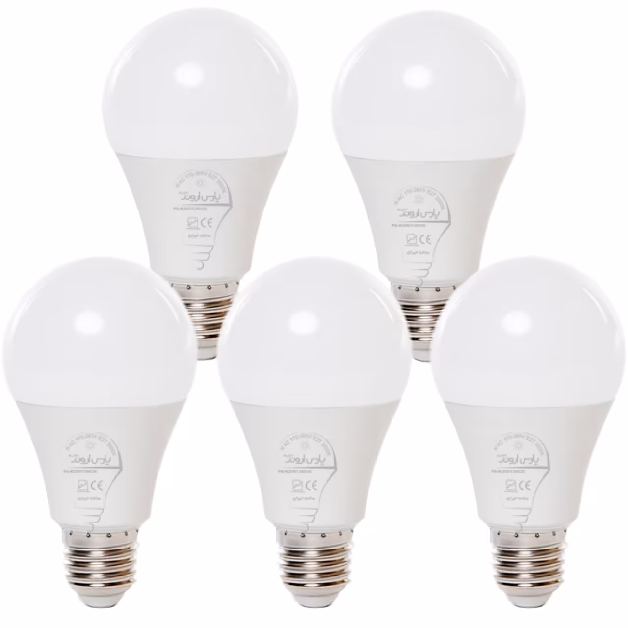 لامپ 12 وات پارس اروند الکتریک کد PA-AB12W پایه E27 بسته 5 عددی