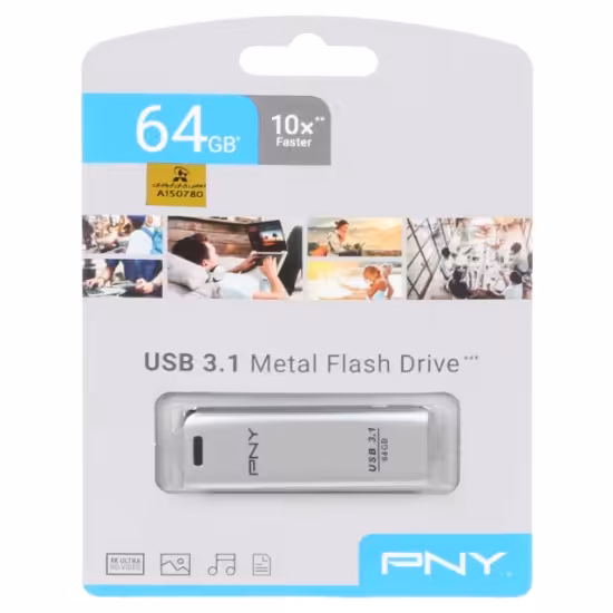 فلش مموری پی ان وای مدل USB3.1 STEEL ظرفیت 64 گیگابایت