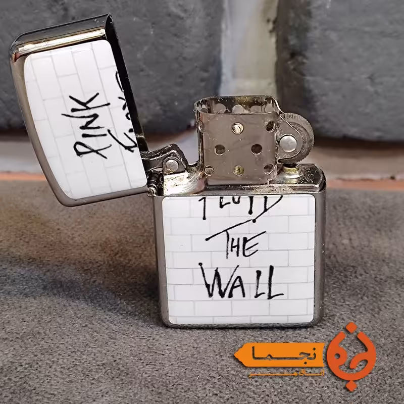فندک زیپو بنزینی  طرح پینک فلوید pink floyd the wall کد clz06     