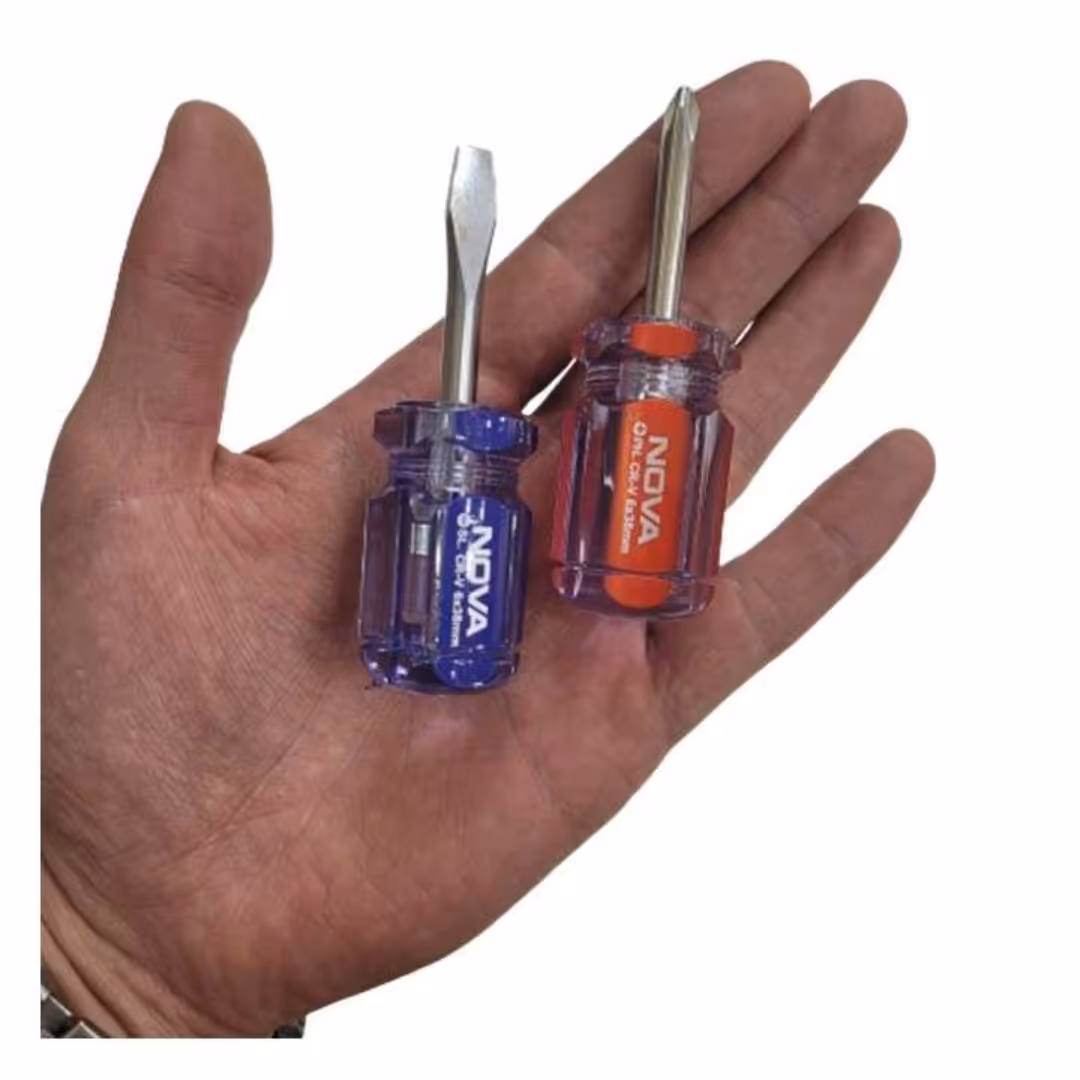 پیچ گوشتی مچی نووا بسته 2عددی یک عدد چهارسو و یک عدد دوسو محصول فروشگاه وهاب زاده