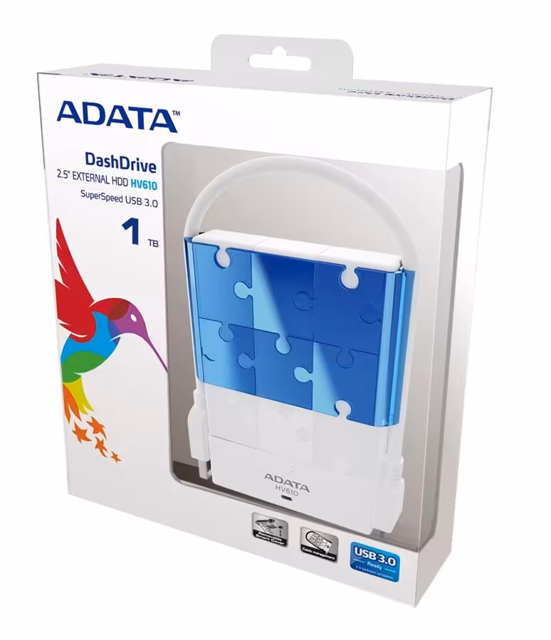 هارد اکسترنال ای دیتا دش درایو اچ وی 610 با ظرفیت 1 ترابایت