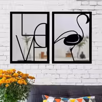 تابلو آینه الف طرح MINGOLOVE کد M-1 مجموعه 2 عددی