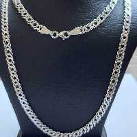 گردنبند نقره عالی درجه یک دوبل کارتیر کار ترک کد1