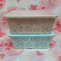 باکس دربدار،رنگ سبزآبی ،کرمی،طول27 عرض20 ارتفاع10