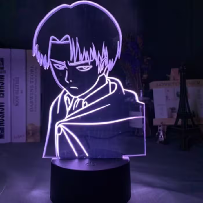 چراغ خواب طرح levi  لیوای در انیمه attack on titan رنگ سفید