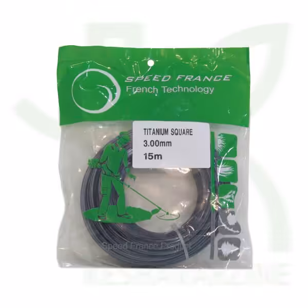 نخ علف تراش 3 میل 15 متر چهارگوش طوسی