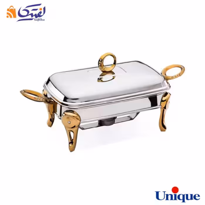 سوفله خوری یونیک مستطیل متوسط نگین دار طلایی UN-3904