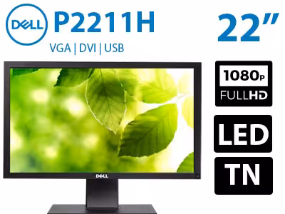 مانیتور Dell P2211Hb سایز 22 اینچ استوک کیفیت LED FHD