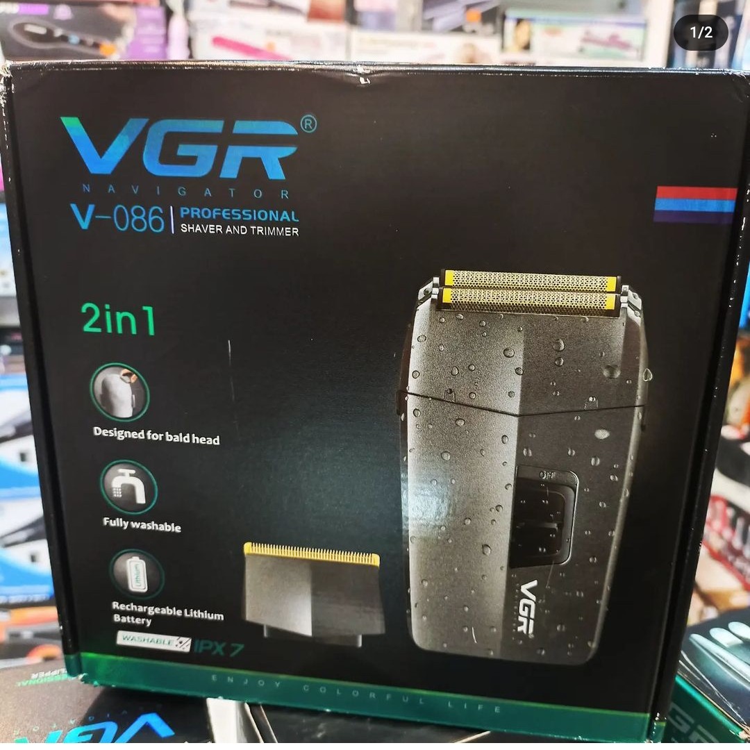 (شیور)ماشین اصلاح صورت و سر vgr086 کاملا ضد ابکیفیت فوق العاده بالادقت اصلاح عالی