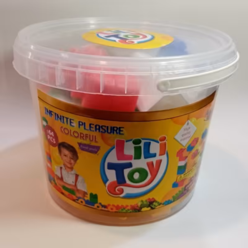 آجر سطلی لی لی تویز 64قطعه با کیفیت فروشگاه آیسان 