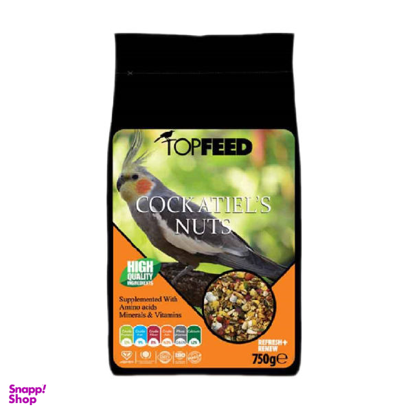 غذای خشک عروس هلندی تاپ فید مدل Cockatiles Nuts وزن 750 گرم