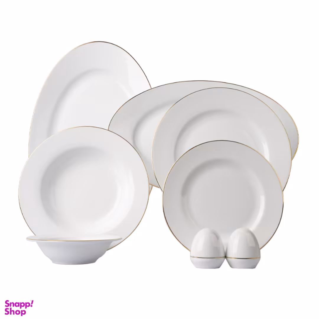 سرویس غذاخوری 28 پارچه چینی زرین ایران سری ایتالیا اف مدل زرین درجه عالی