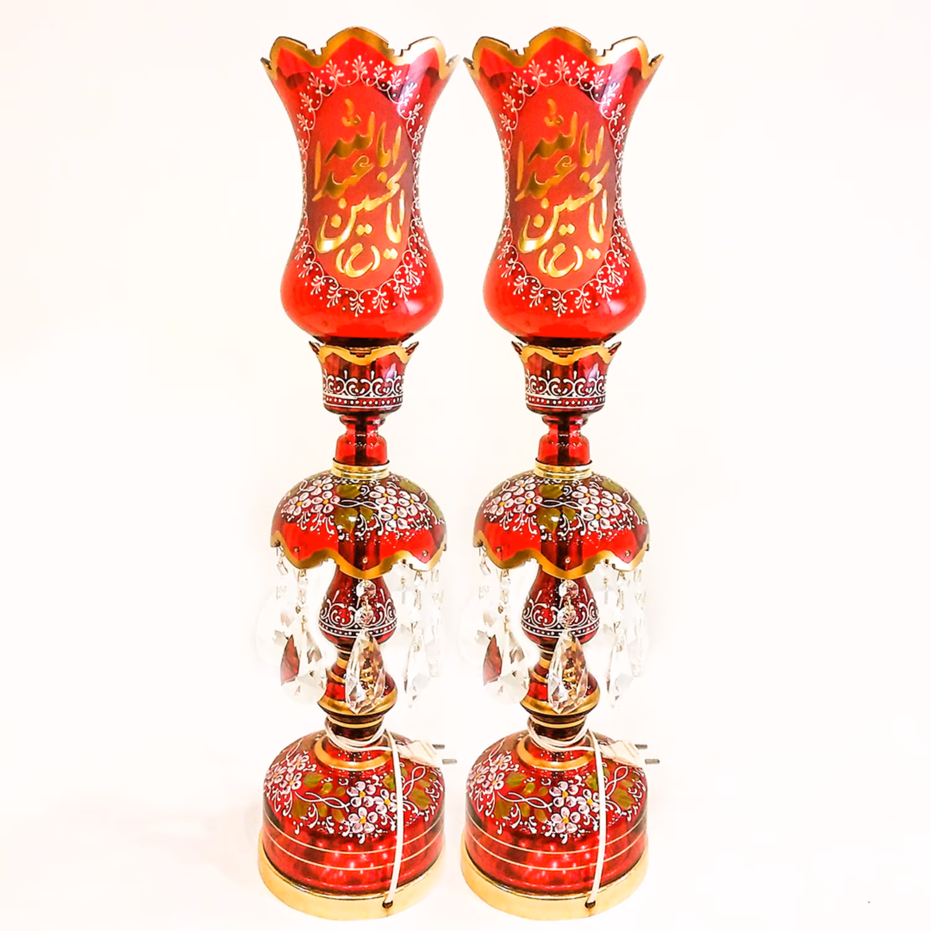 لاله مذهبی جفتی مزین به نام مبارک حضرت اباعبدالله الحسین علیه السلام