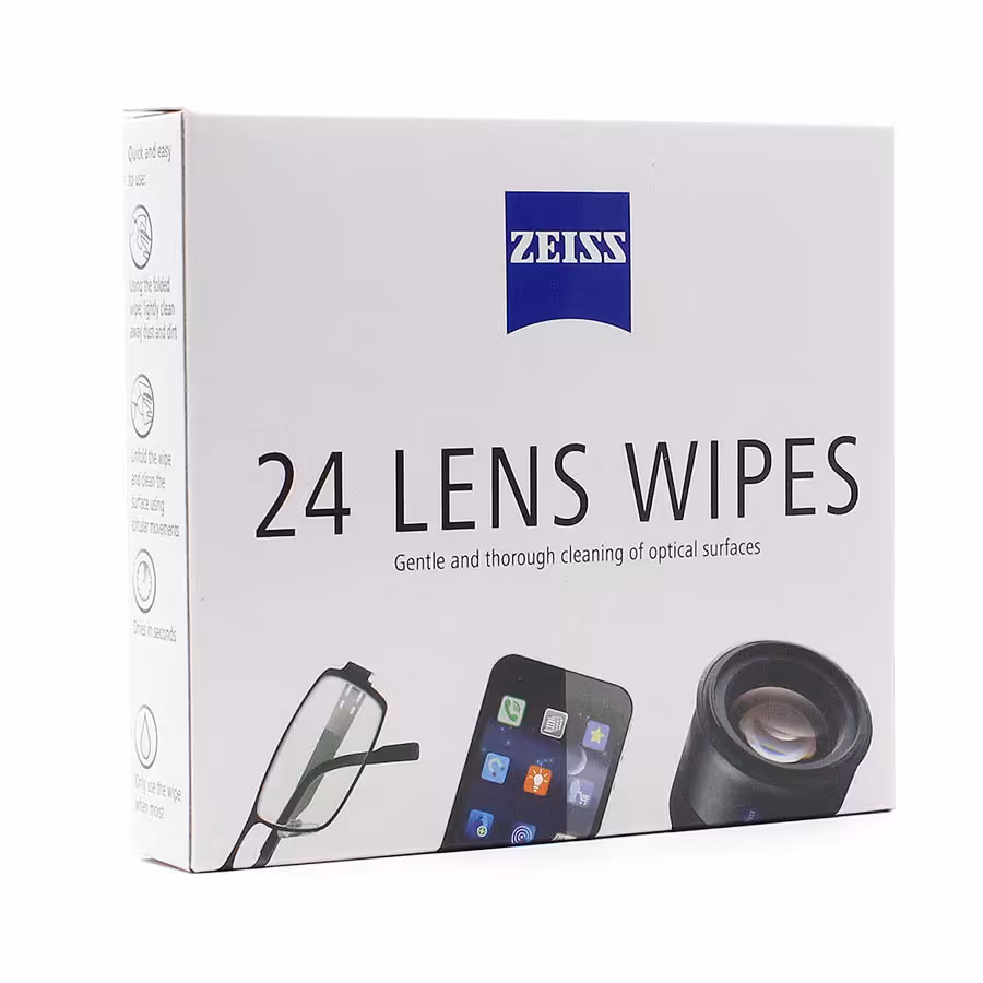 دستمال لنز بدون الکل برند ZEISS (بسته 24 عددی)
