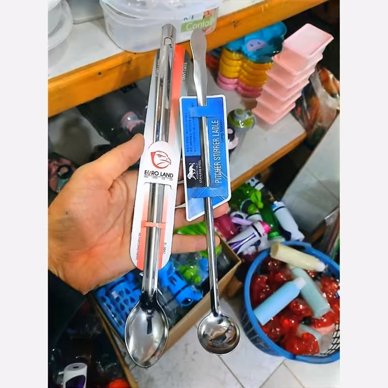 دو مدل قاشق پارچ استیل بلند | amazonchi