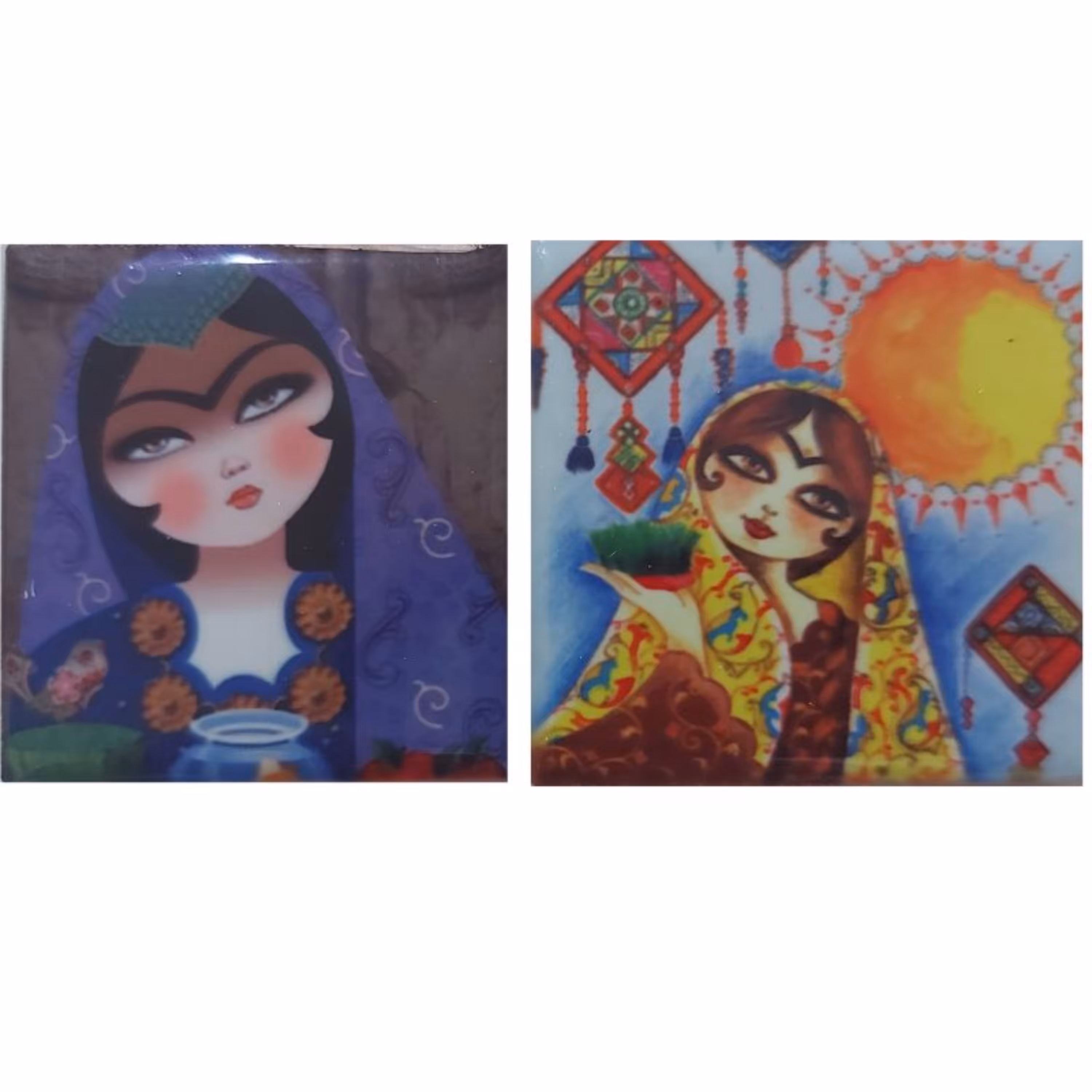 مگنت طرح خاتون مدل 03 مجموعه 2 عددی