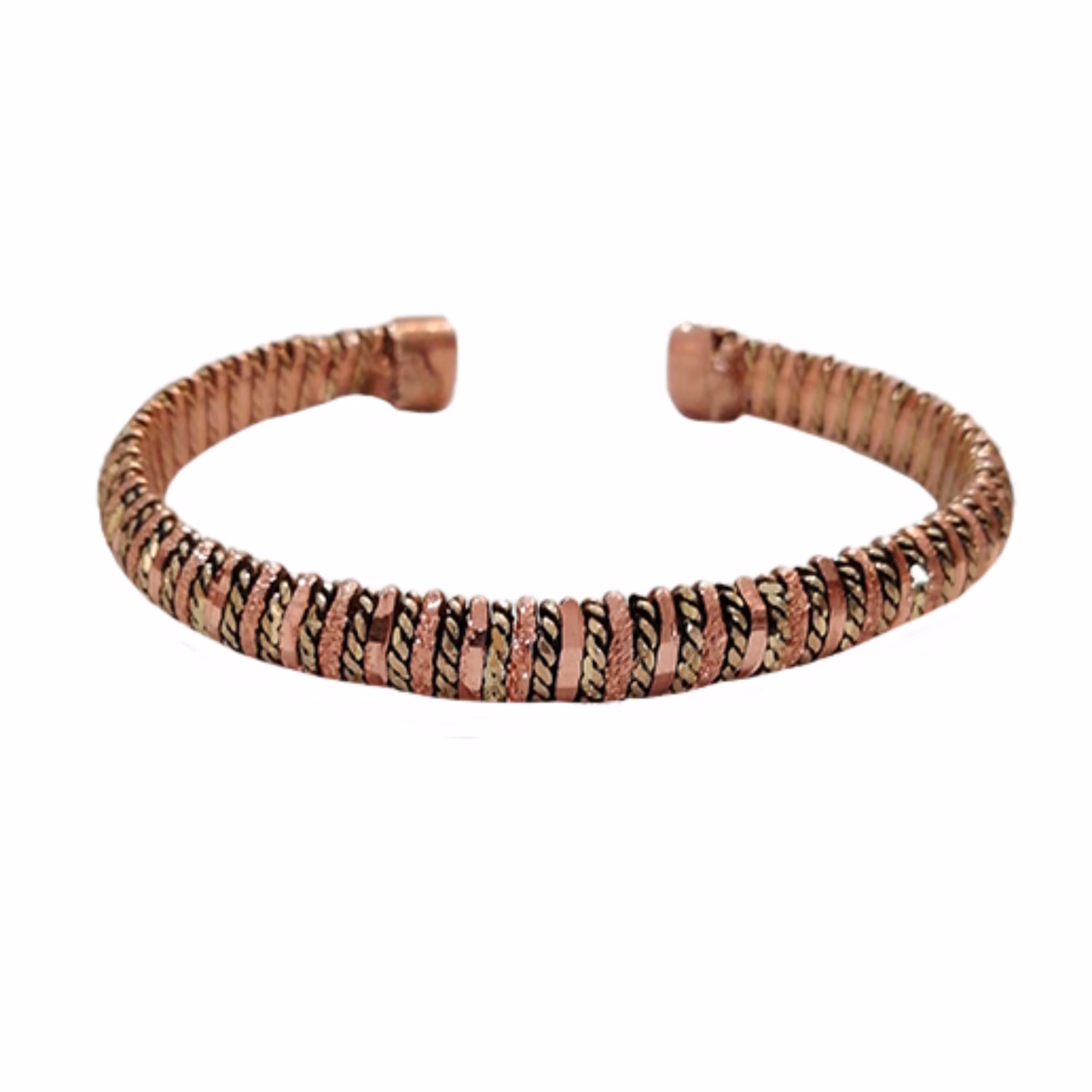 دستبند اسپرت تراش طلایی مسی کد JW218