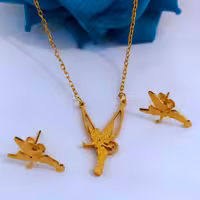 نیم ست اکلیلی استیل طرح بال فرشته