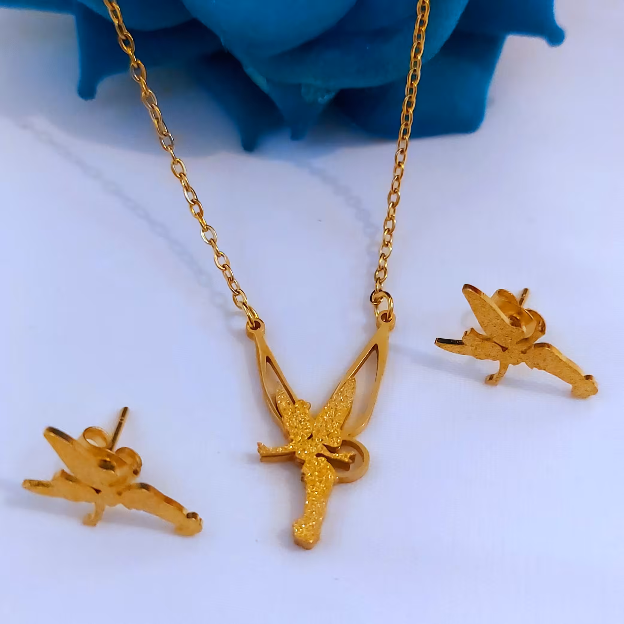 نیم ست اکلیلی استیل طرح بال فرشته