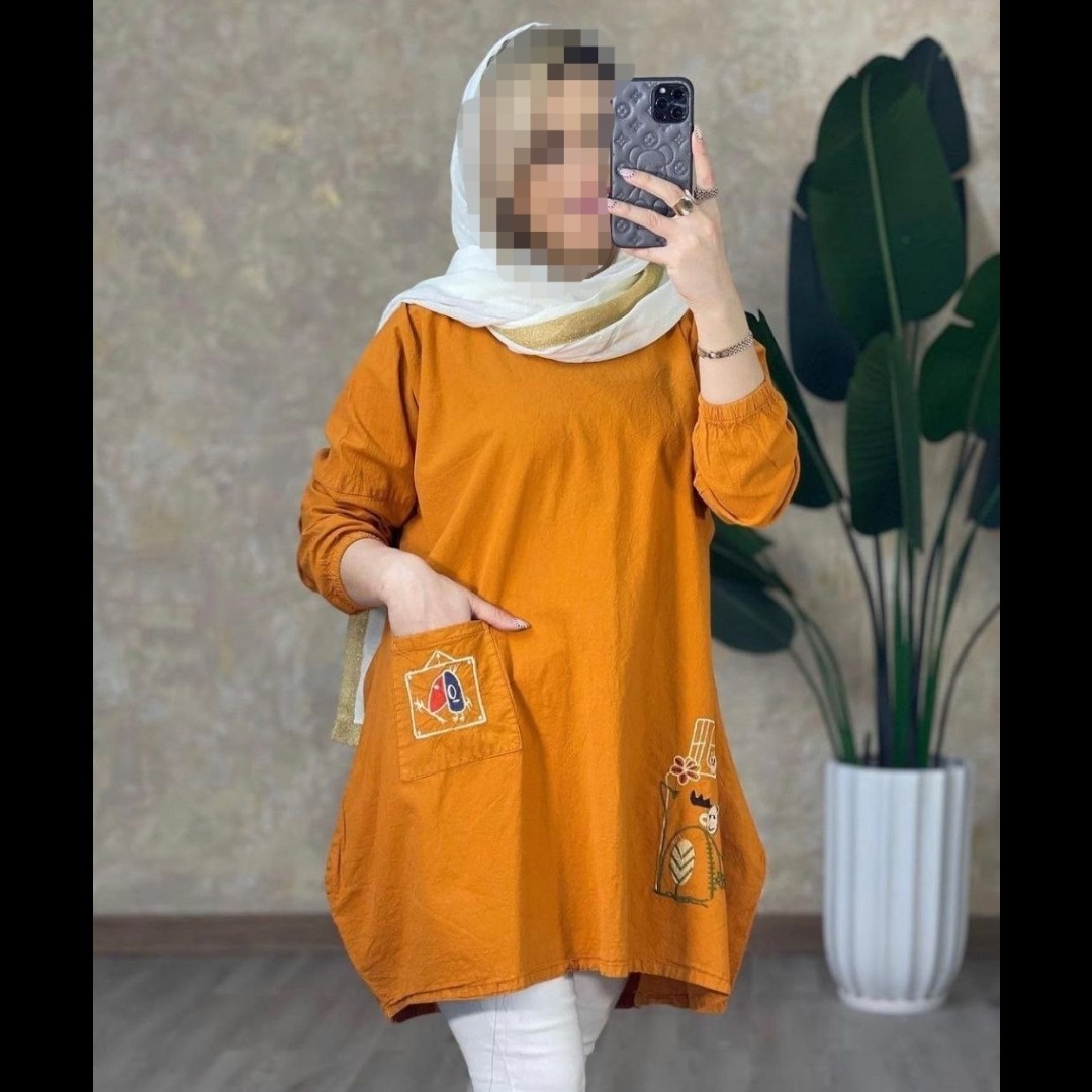 مانتو الیاف طبیعی فوق العاده شیک و جذاب