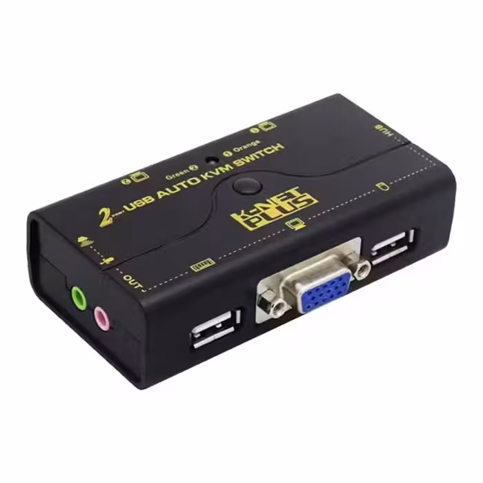 قیمت و خرید سوییچ 2 پورت KVM کی نت پلاس مدل KP-SWKV002 | یاس ارتباط
