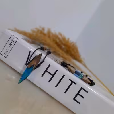 ست دستبند و گردنبند چوب و رزین