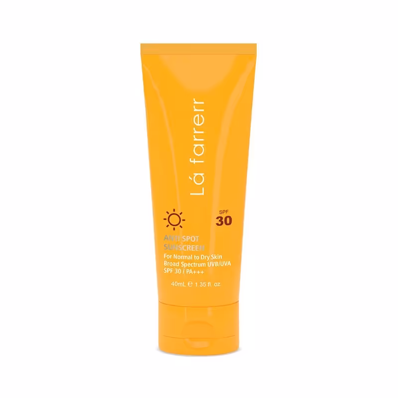 کرم ضد آفتاب و ضدلک بی رنگ لافارر +SPF30| پوست معمولی و خشک| حجم 40 میل