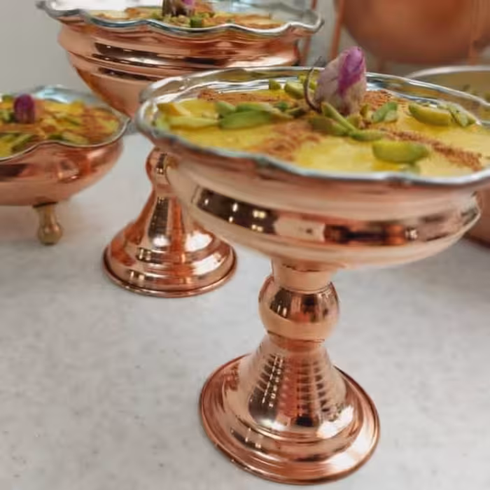 بستنی خوری مسی سایز 1  ارتفاع 9 دهانه 8.5 مناسب آجیل.هفت سین.بستنی خوری