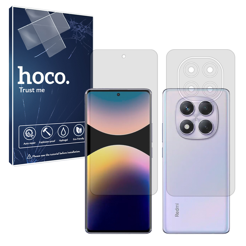 گلس صفحه نمایش و پشت گوشی شیائومی Redmi Note 14 Pro 4G مدل مات برند هوکو کد SS