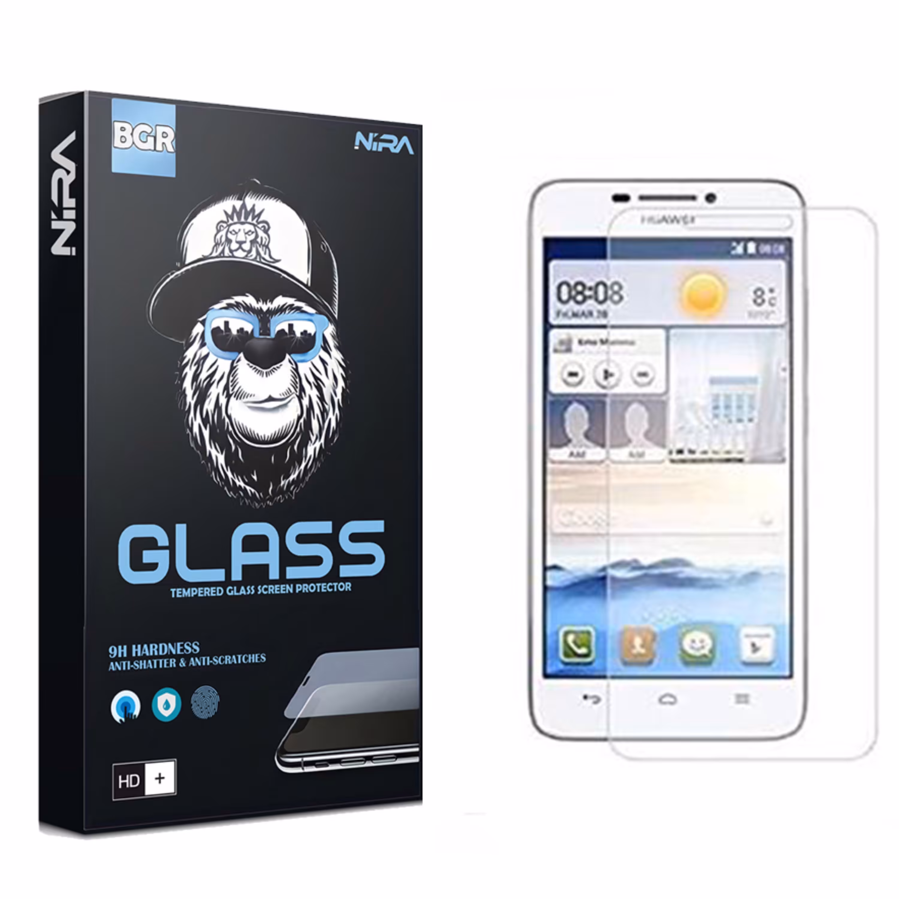 گلس شیشه ای نیرا  مناسب برای مدل هواوی G630
