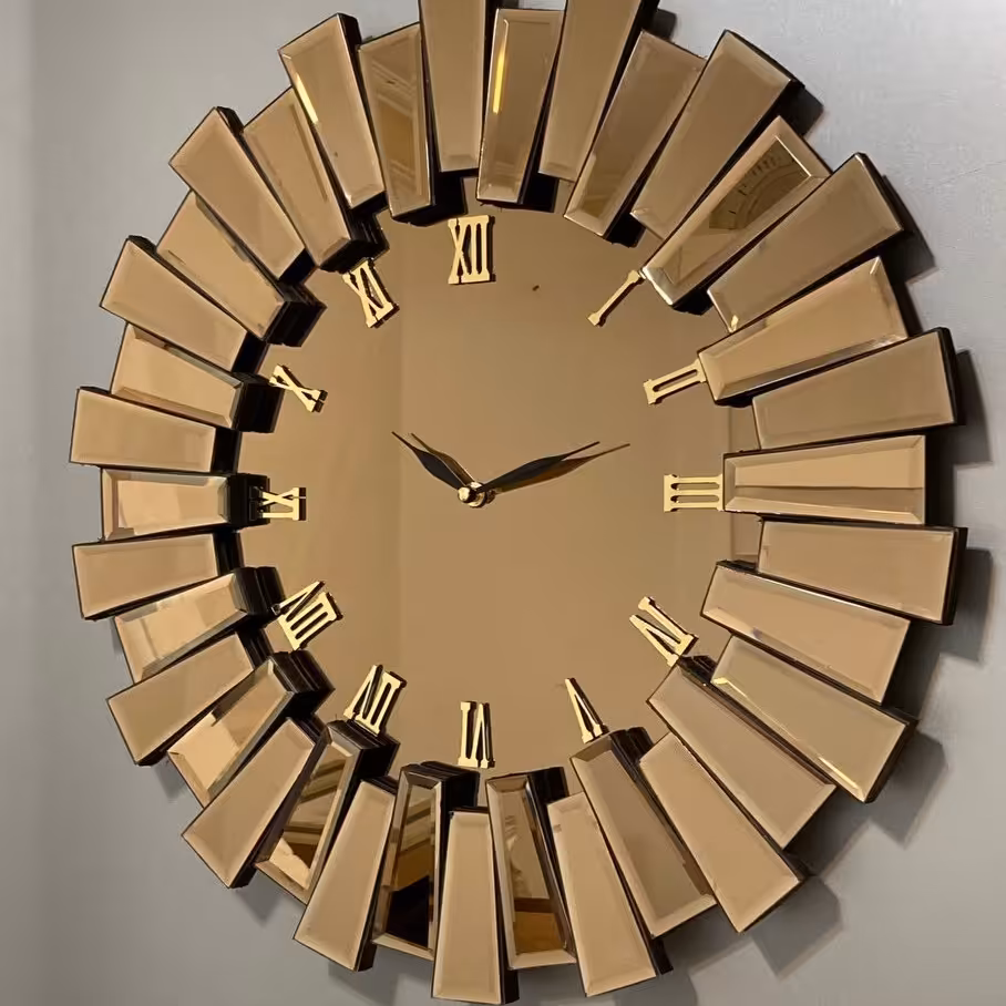 ساعت دیواری آینه ای دو پله تولیکا